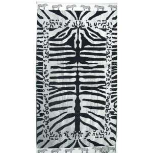  Luxury Oversized Beach Towels, Zebra Print, 100% Egyptian 