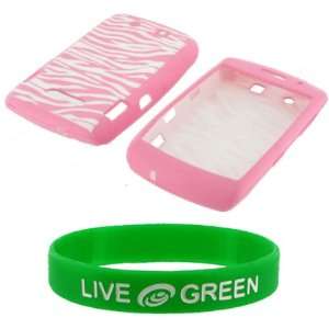  Pink Zebra Premium Silicone Skin Case Cover for Blackberry 