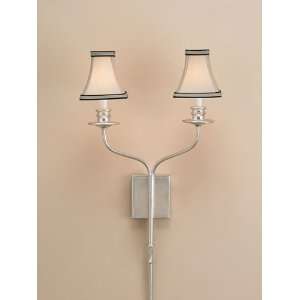 Currey & Company 5106 Highlight 2 Light Sconces in Contemporary Silver 