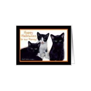  Three Kitties Halloween, Nanny Card Health & Personal 
