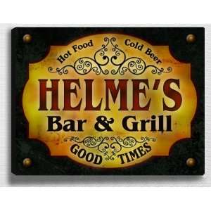  Helmes Bar & Grill 14 x 11 Collectible Stretched 