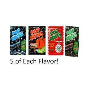 Pop Rock Variety 20 Packets (5 Each  Watermelon, Tropical Punch 