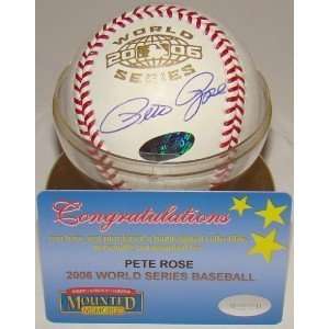   Pete Rose Baseball   2006 World Series MM   Autographed Baseballs