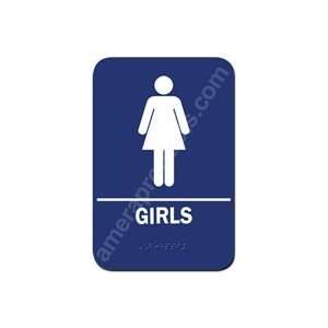  Restroom Girls Sign Blue 1516