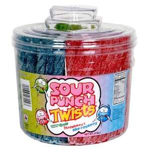 Sour Punch Twists, Variety Pack of Apple, Strawberry and Blue 