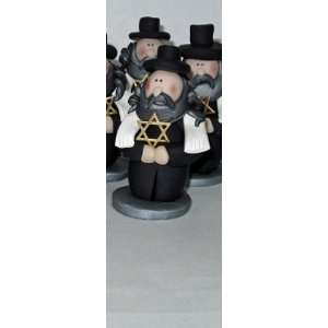  Roly Poly Rabbi Holding Star of David Figurine by GP 