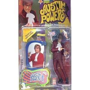Austin Powers Action Figure with Vocal Chip in Display Base That Says 