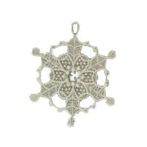  Heritage Lace Christmas 4 Inch Round Off White Christmas 