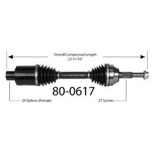  Empi 80 0617 CV Joint Half Shaft Assembly Automotive