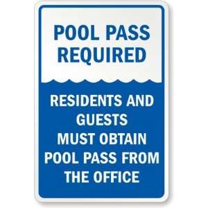 Pool Pass Required, Residents & Guest Must Obtain Pass From The Office 