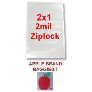   2mil Clear Ziplock Bags 5,000 Baggies 2x1 2.0x1.0 