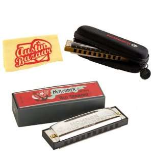 Hohner 34B Old Standby Diatonic Harmonica Bundle with Harmonica Pouch 