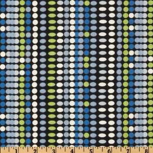  44 Wide Retros Dot Blue/Black Fabric By The Yard Arts 