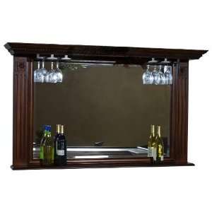   Suede Napoli Mirror with Glass Holders 100810