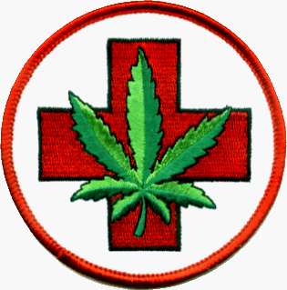  Medical Marijuana Round Logo   Embroidered Iron on or Sew 