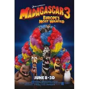  Madagascar 3 Europes Most Wanted Original Movie Poster 