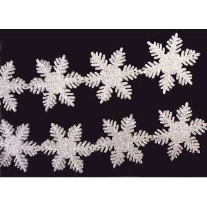  6 Ice Palace Shiny Silver Glitter Snowflake Christmas 