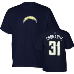 Antonio Cromartie Reebok Name and Number San Diego Chargers T Shirt 