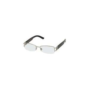 New Burberry BE 1186 1006 Silver with Black Temples Rimless Eyeglasses 