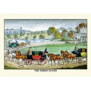  The Three Horse Teams 20x30 poster