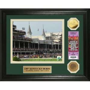  Kentucky Derby 138th Ticket 24KT Gold and Dirt Photo Mint 