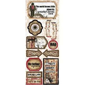  Timepiece Cardstock Stickers 4.5X12 Sheet Arts, Crafts 