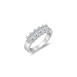  1.00 Ct Diamond Five Stone Ring in 14K White Gold 6.0 