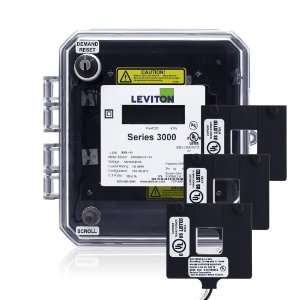 Leviton 3O48D 1D Series 3000 Outdoor Meter Kit 480VAC 3P3W 100A with 3 