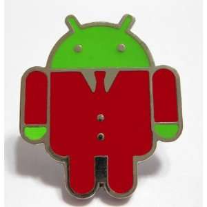 Mobile World Congress 2011 Google Android Pin Badge Android in a Red 