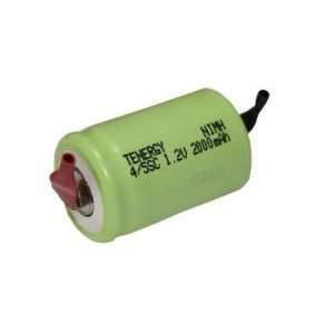  4/5 SubC Rechargeable Battery 2000mAh NiMH Flat Top With 