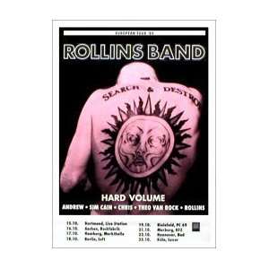  ROLLINS BAND Search and Destroy Tour 1989 Music Poster 