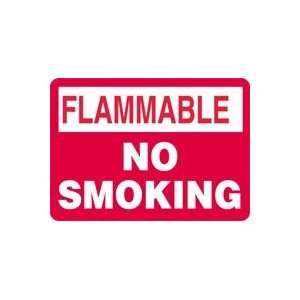  FLAMMABLE NO SMOKING 14 x 20 Dura Plastic Sign