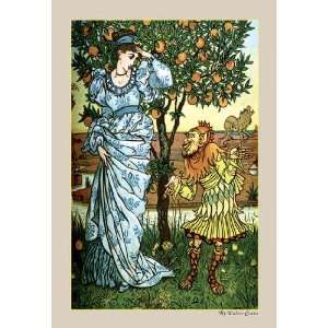  The Yellow Dwarf Rescues Princess 28x42 Giclee on Canvas 