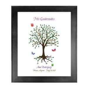 Quinceanera Guest Book Tree # 2 Butterflies 20x24 For 50 