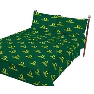 University of Oregon Ducks Cotton Sateen Bed Sheet Set  