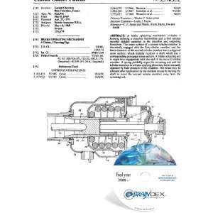  NEW Patent CD for BRAKE OPERATING MECHANISM Everything 