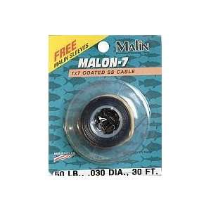  30FT NYLON COATED WIRE BLK 50#