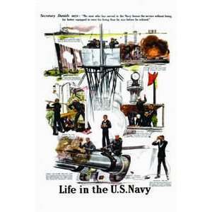  Life in the U.S. Navy   12x18 Framed Print in Black Frame 