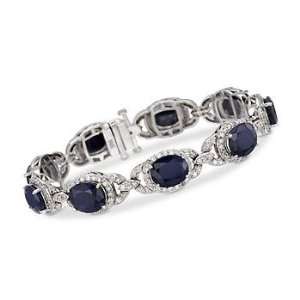  31.00 ct t.w. Sapphire, 3.05ct t.w. Diamond Bracelet In 