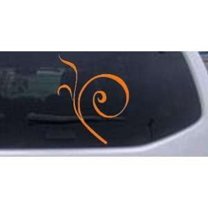  Curly Swirl Car Window Wall Laptop Decal Sticker    Orange 