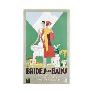  Brides Les Bains, PLM by Leon Benigni. Size 9.82 inches 