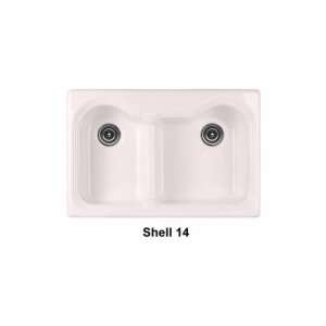   DROP IN DOUBLE BOWL KITCHEN SINK   1 HOLE 69 1 14