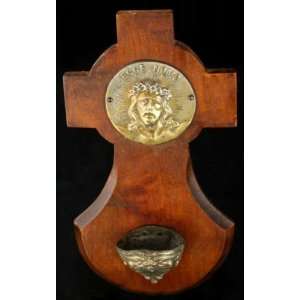  Vintage French Holy Water Font Jesus Christ Ecce Homo 