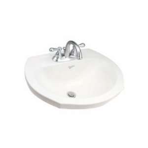   Oval Lavatory W/ 8 Faucet Center 269 8BISC Biscuit