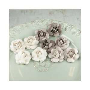   Paper Flowers With Glitter 1 10/Pkg Airy Arts, Crafts & Sewing
