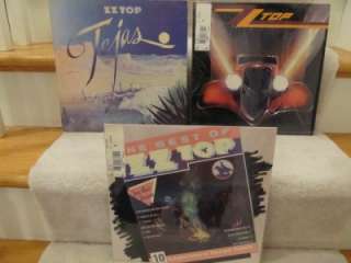 Lot of 3 ZZ Top Record Albums LPs 1976   1983 Vinyl  