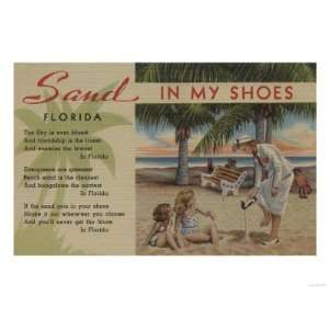 Sand in my Shoes & Florida Poem   Florida Premium Poster 