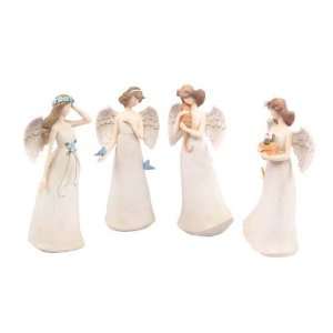  Set of 4 Inspirational Statuary Whimsical Decorative Angel 