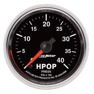  Auto Meter 3896 GS 2 0 4000 PSI Diesel HPOP Pressure 