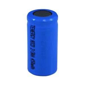  2/3AA Rechargeable Battery 450mAh NiCd 1.2V Flat Top 
